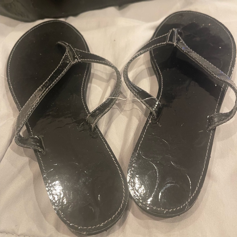 Coach Black Sandals